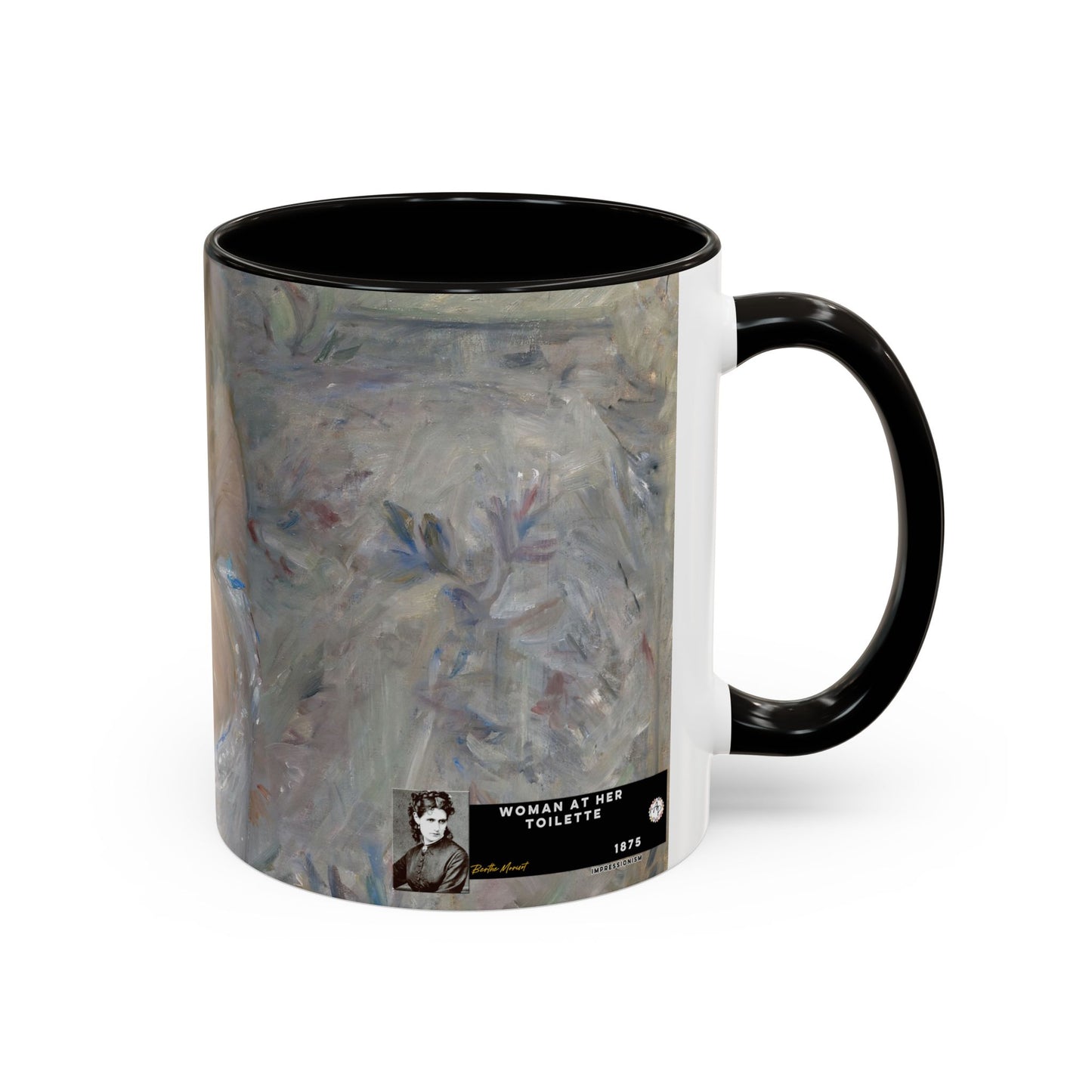 Morisot, Berthe - Woman at Her Toilette (1880) - Colorful Accent Mugs