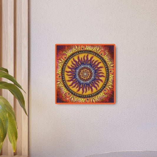 Solar Disc Mandala - Metal Sign