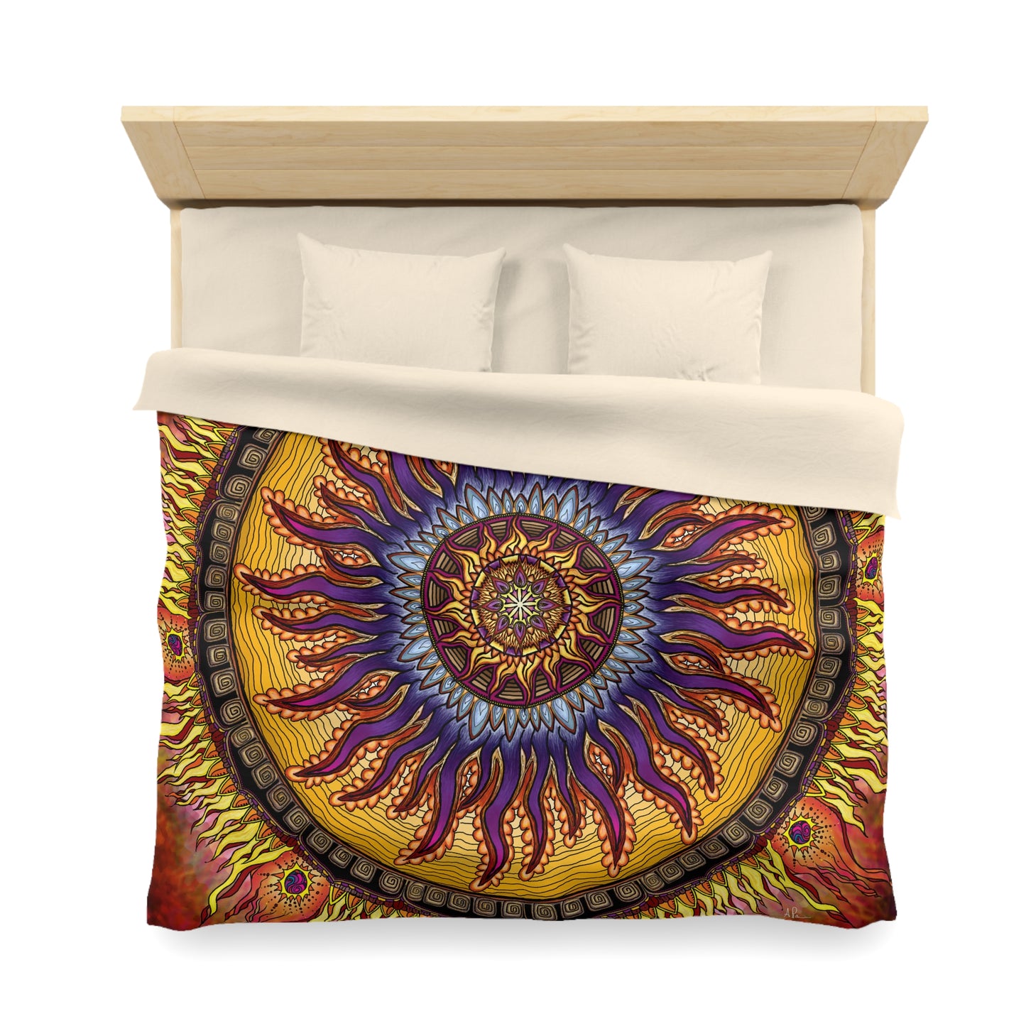 Pacio, Adam - Solar Disc Mandala - Microfiber Duvet Cover
