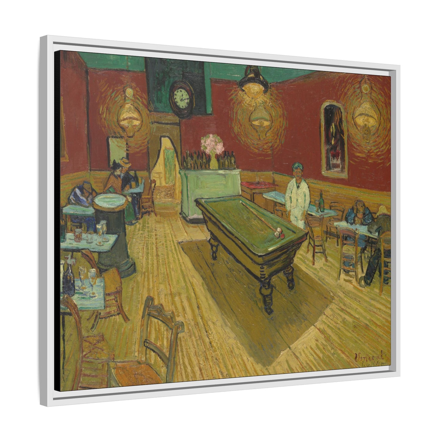 Van Gogh, Vincent - The Night Cafe (1888) - Matte Canvas, Framed