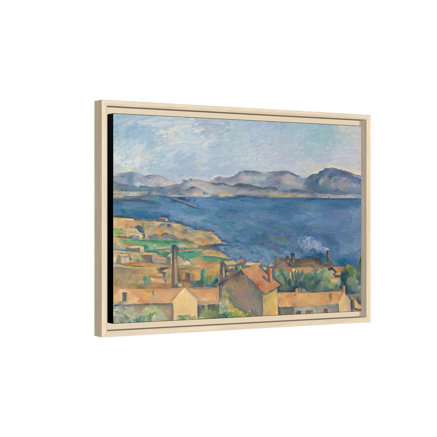 Cézanne, Paul - The Bay of Marseille, Seen from L'Estaque (1885) - Matte Canvas, Framed