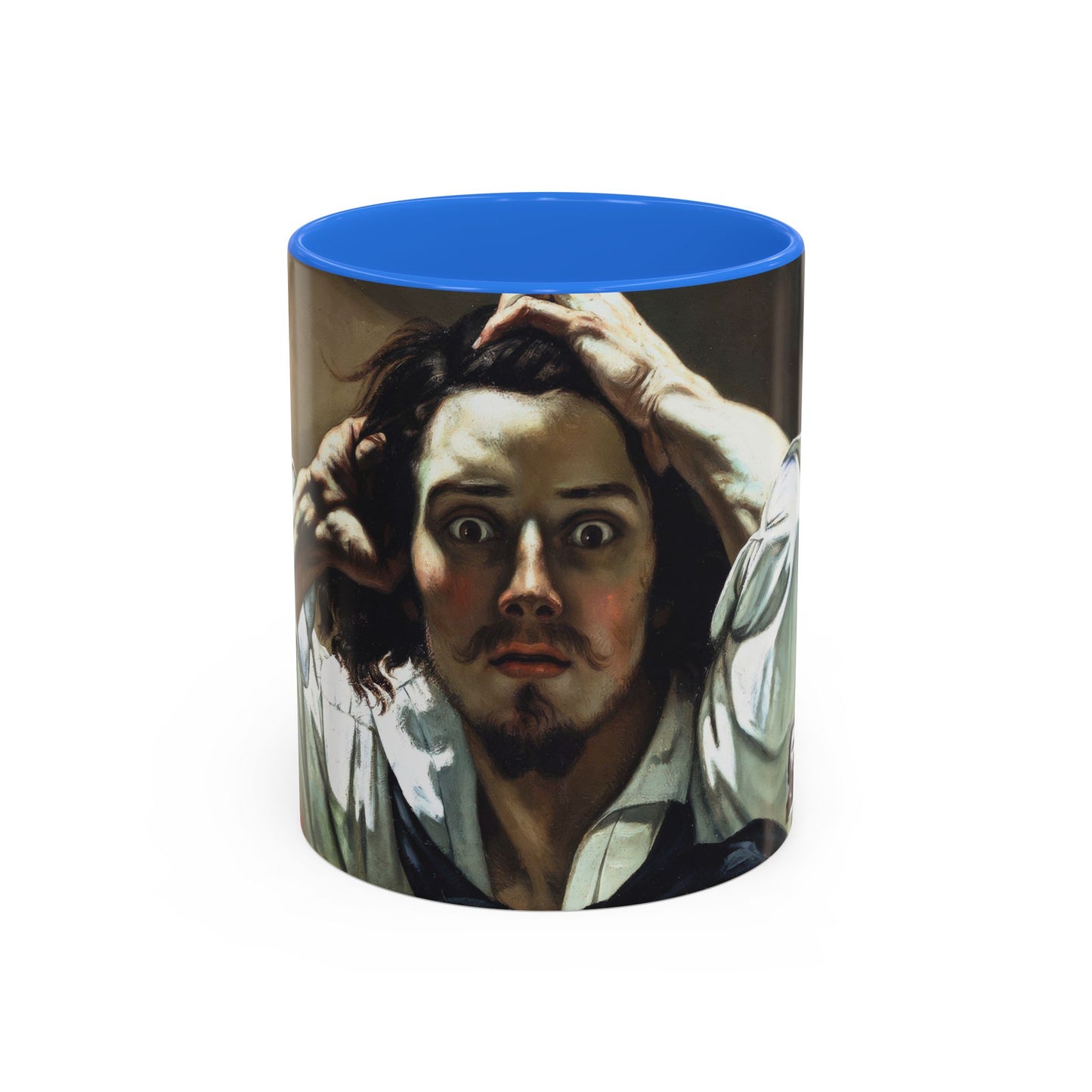 Courbet, Gustave - The Desperate Man (1843) - Colorful Accent Mugs