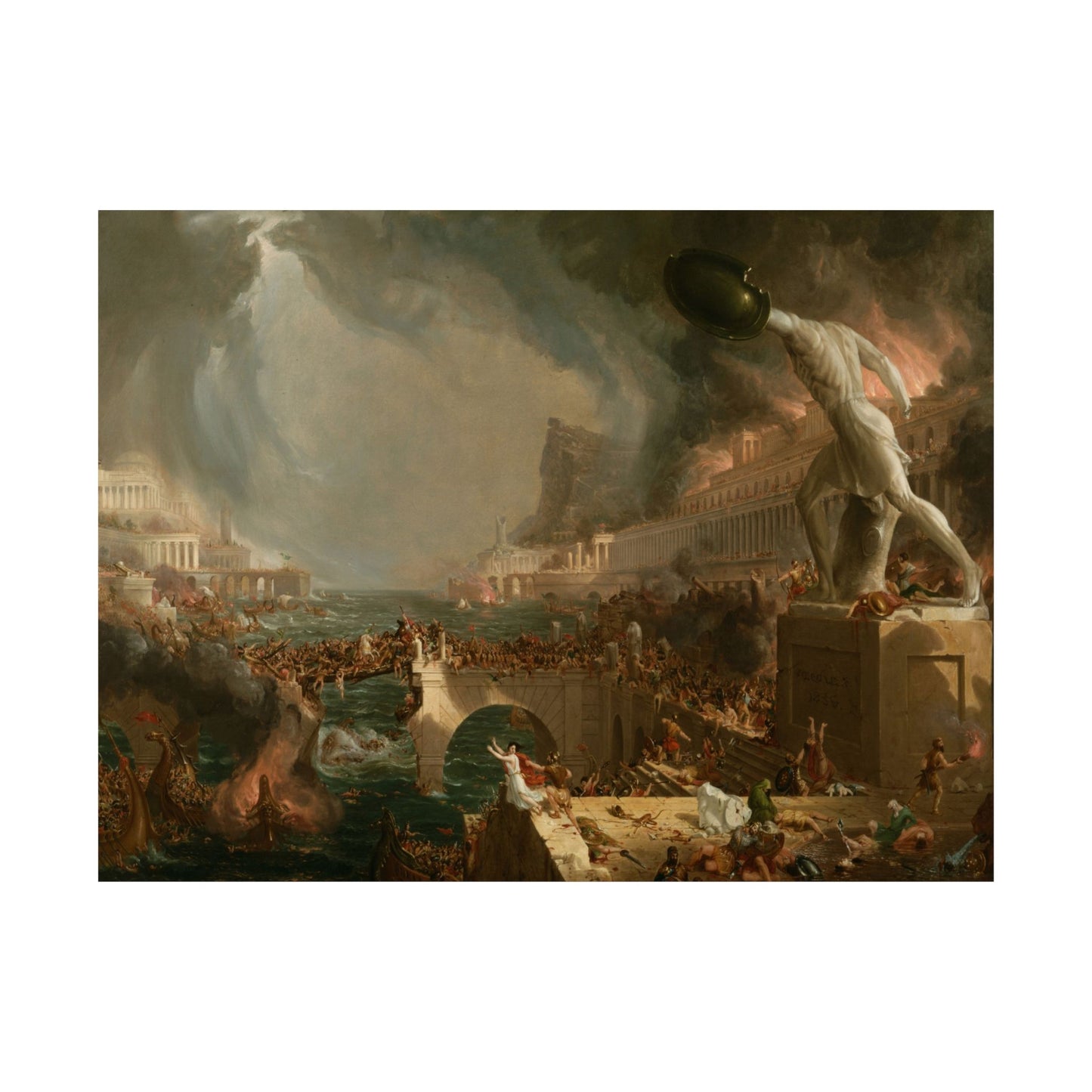 Cole. Thomas - The Course of Empire: Destruction (1836) - Satin Posters