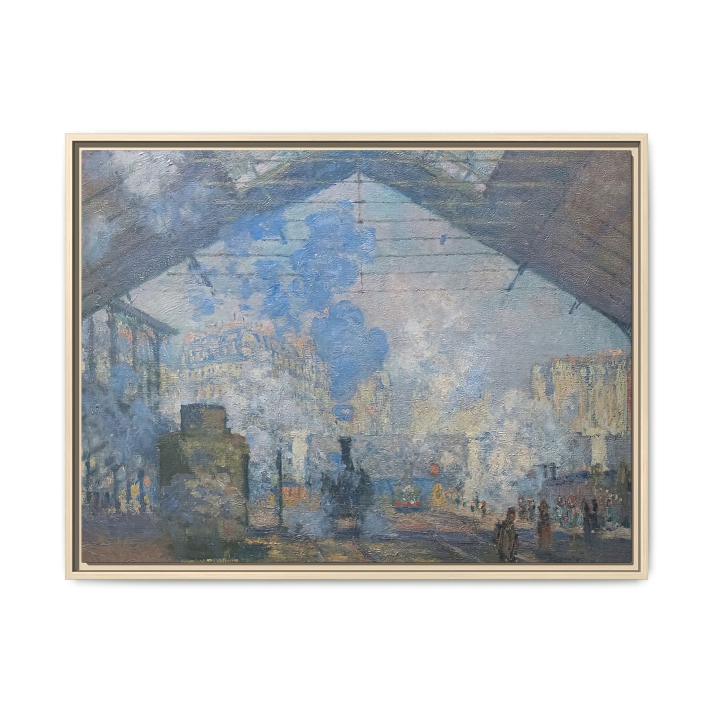 Monet, Claude - Le Gare Saint-Lazare (1877) - Matte Canvas, Framed
