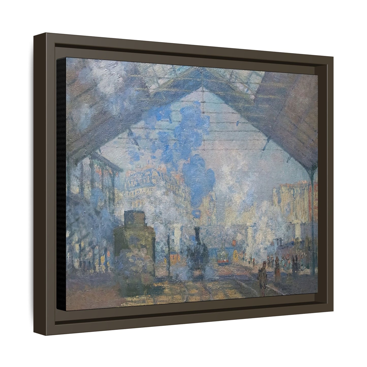 Monet, Claude - Le Gare Saint-Lazare (1877) - Matte Canvas, Framed