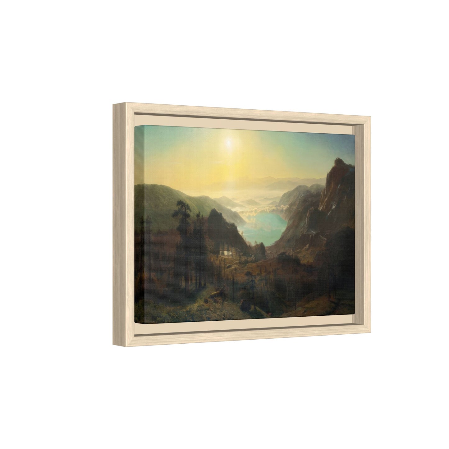 Bierstadt, Albert - Donner Lake from the Summit (1873) - Matte Canvas, Framed