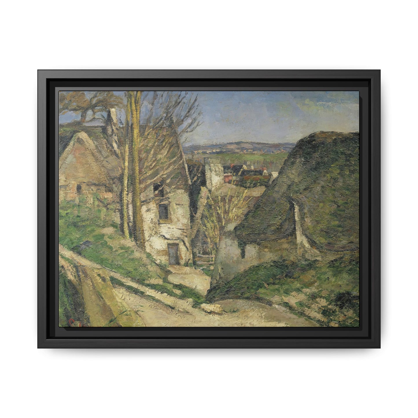 Cézanne, Paul - The House of the Hanged Man, Auvers-sur-Oise (1874) - Matte Canvas, Framed