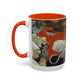 Gauguin, Paul - Vision of the Sermon (Jacob Wrestling with the Angel) (1888) - Colorful Accent Mugs