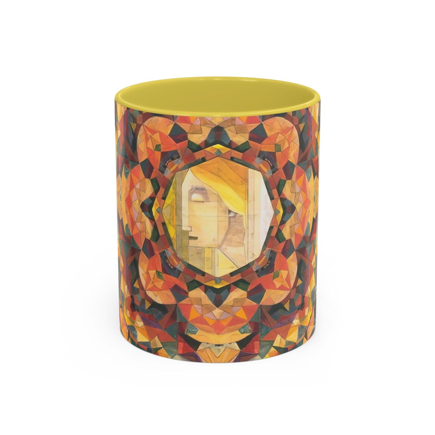 Filiger, Charles - Woman’s Head with Closed Eyes (1893) - Colorful Accent Mugs