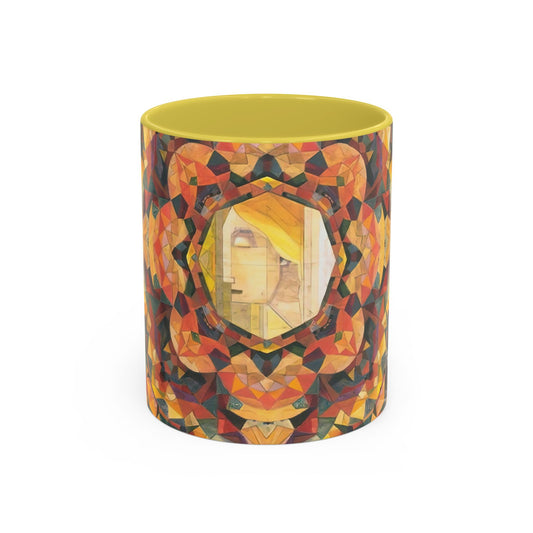 Filiger, Charles - Woman’s Head with Closed Eyes (1893) - Colorful Accent Mugs