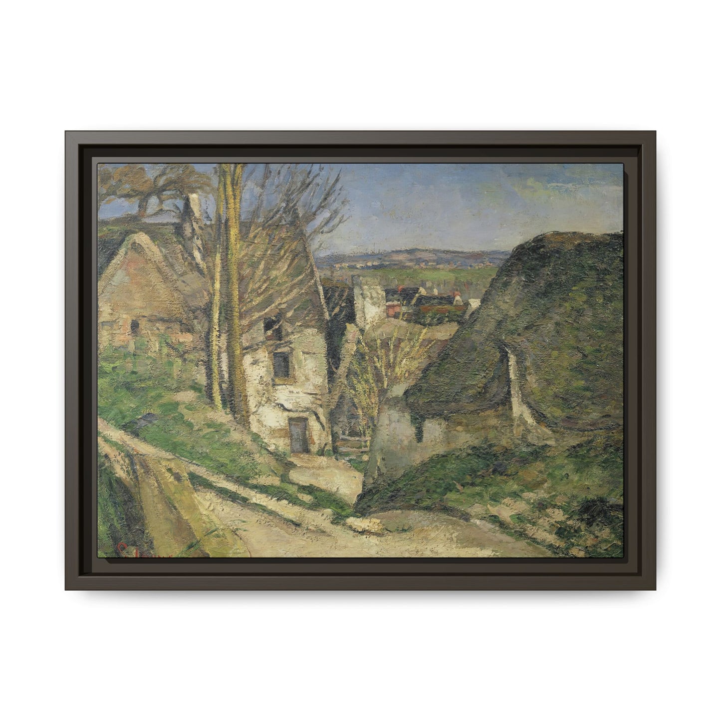 Cézanne, Paul - The House of the Hanged Man, Auvers-sur-Oise (1874) - Matte Canvas, Framed