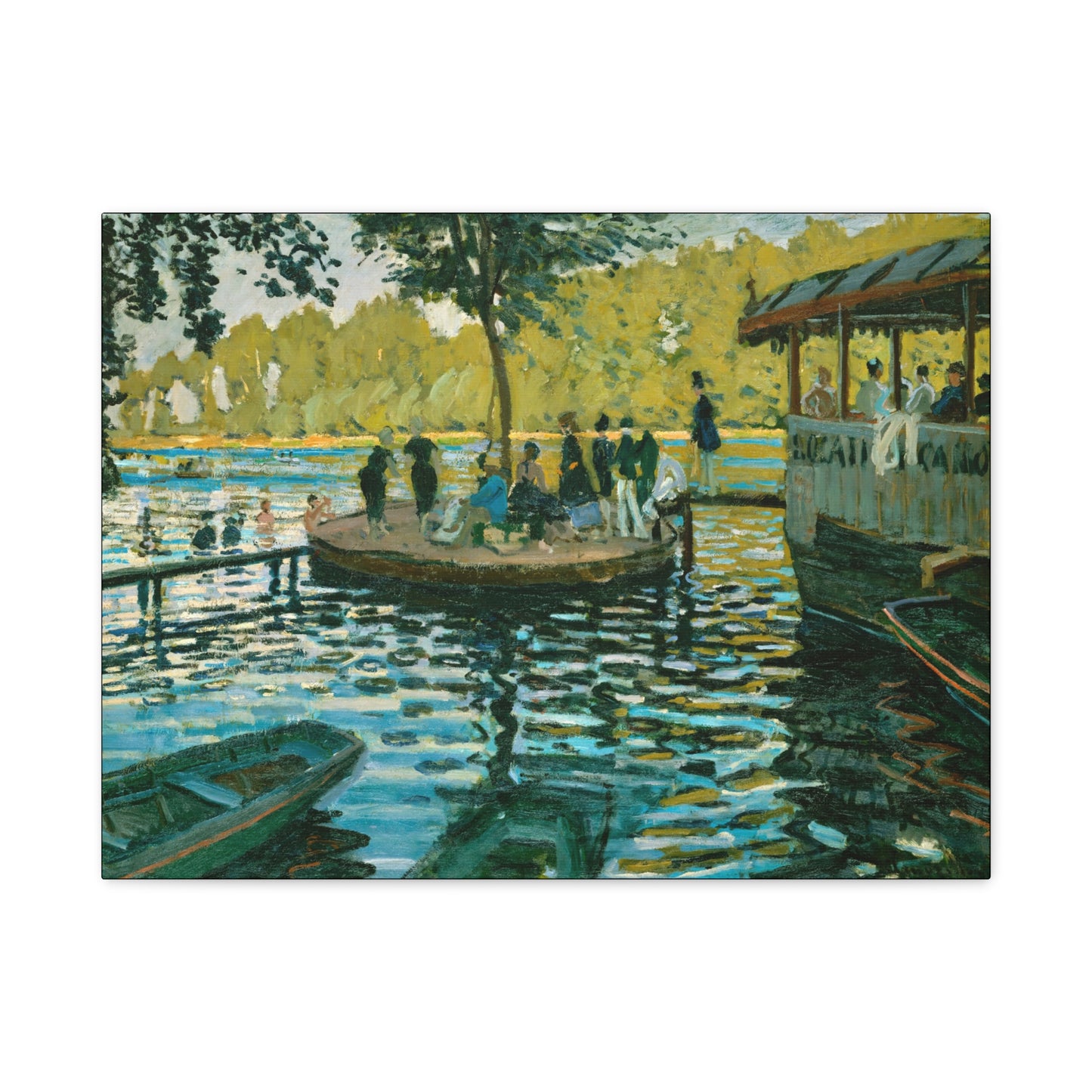 Monet, Claude - La Grenouillere (1869) - Canvas Block, unframed