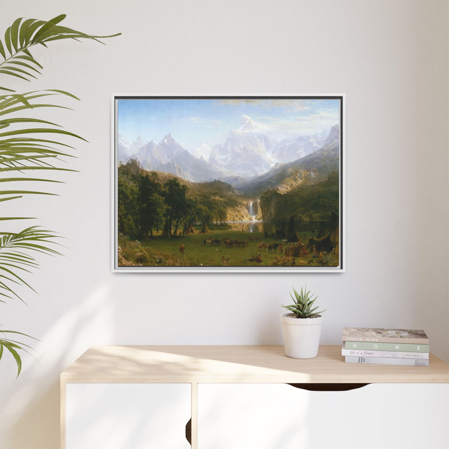 Bierstadt, Albert - The Rocky Mountains, Lander’s Peak (1863) - Matte Canvas, Framed