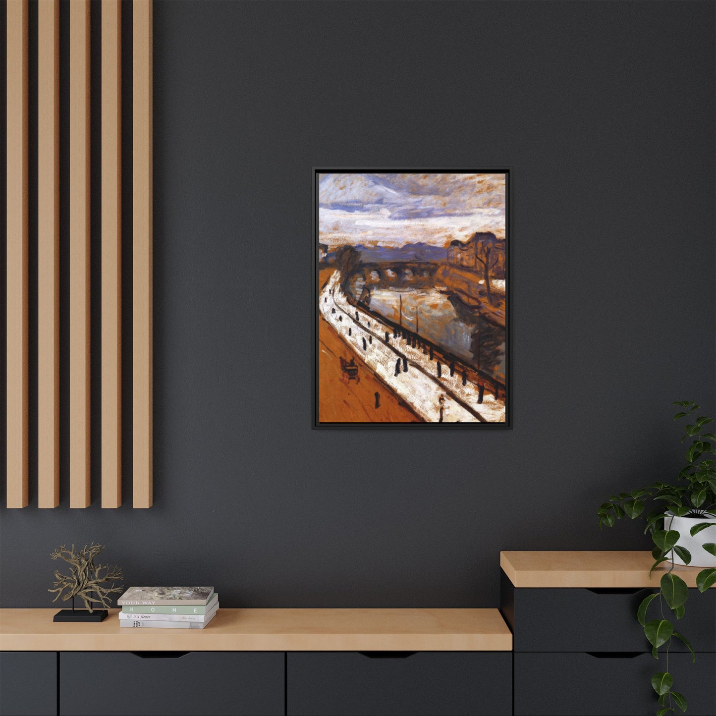 Marquet, Albert - Quai des Grands-Augustins (1905) - Matte Canvas, Framed