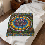 Pacio, Adam - Emerald Arrows Mandal - Velveteen Plush Blanket