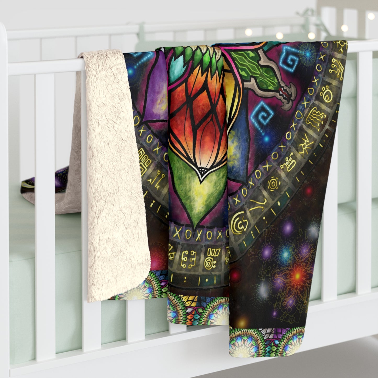Pacio, Adam - Mystic Jewel Mandala - Sherpa Fleece Blanket