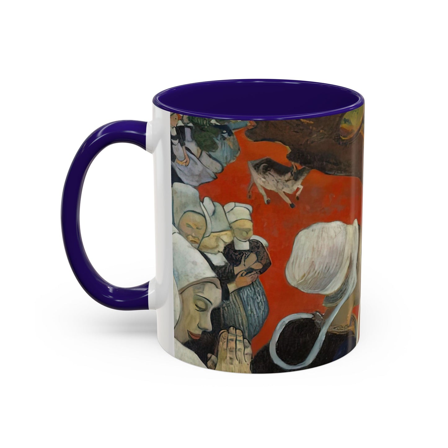 Gauguin, Paul - Vision of the Sermon (Jacob Wrestling with the Angel) (1888) - Colorful Accent Mugs