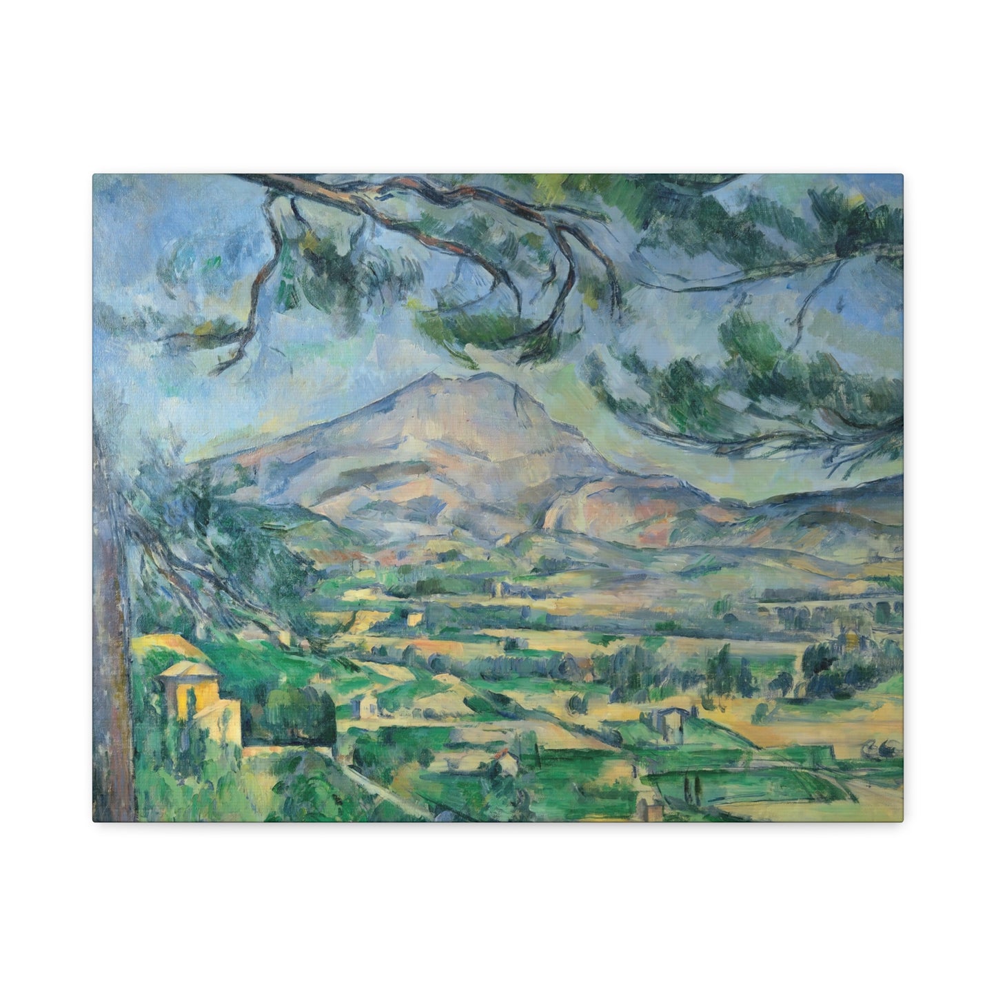 Cézanne, Paul - Mont Sainte-Victoire with Large Pine (1887) - Canvas Block, unframed