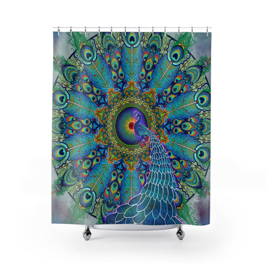 Melek Taus Mandala - Shower Curtains