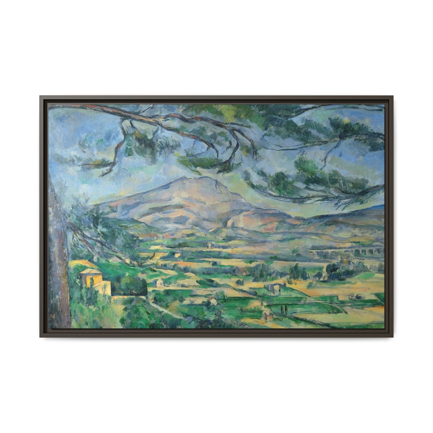 Cézanne, Paul - Mont Sainte-Victoire with Large Pine (1887) - Matte Canvas, Framed