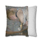Morisot, Berthe - Woman at Her Toilette (1880) - Suede Square Pillowcase