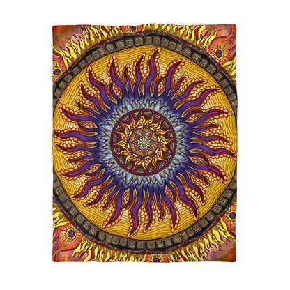 Pacio, Adam - Solar Disc Mandala - Microfiber Duvet Cover