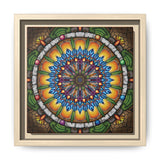 Emerald Arrows Mandala - Framed Canvas