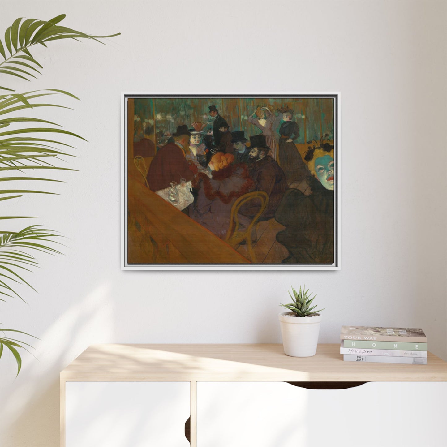 Toulouse-Lautrec, Henri - At the Moulin Rouge (1892) - Matte Canvas, Framed