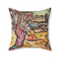 Braque, Georges - Olive Tree near L'Estaque (1906) - Suede Square Pillow