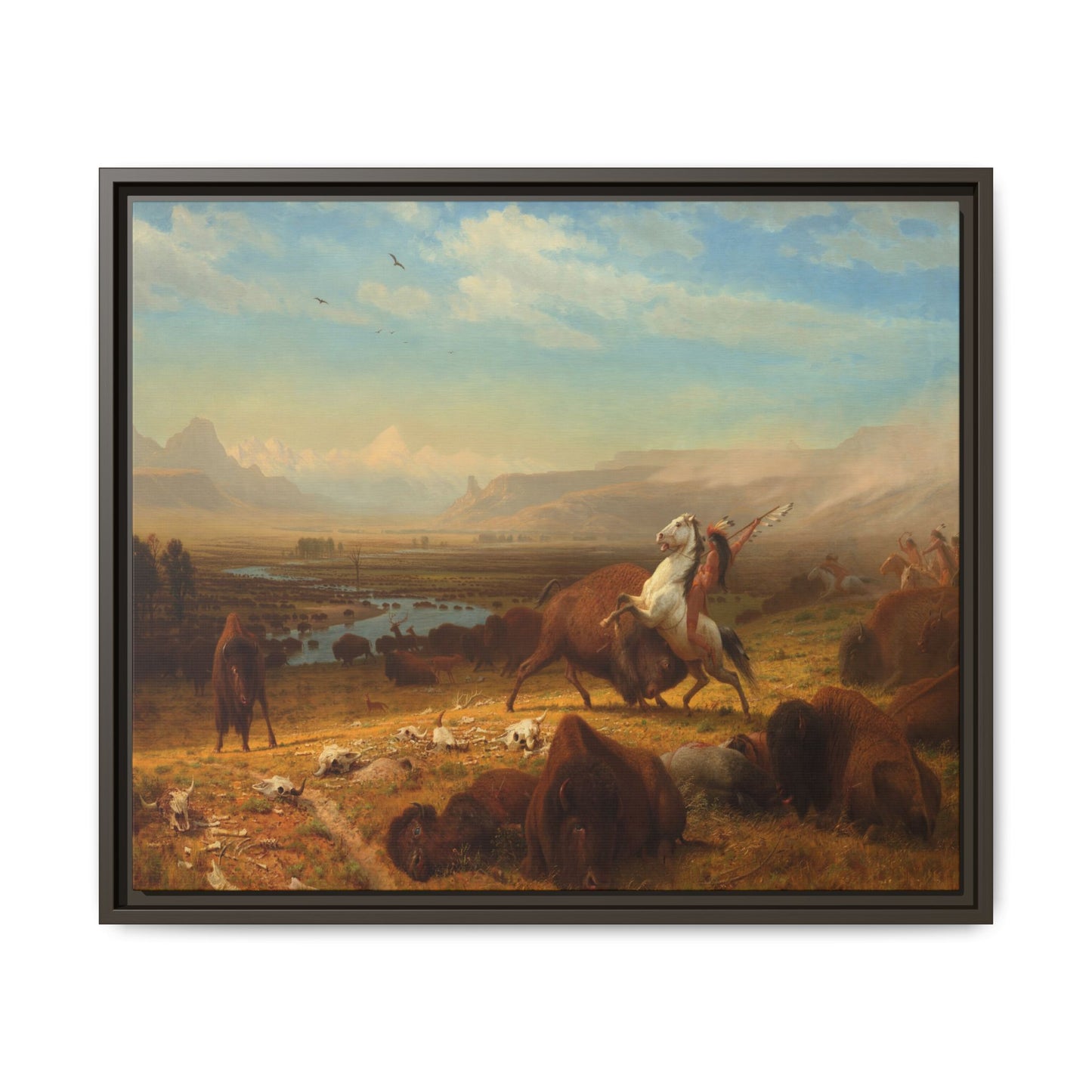 Bierstadt, Albert - The Last of the Buffalo  (1888) - Matte Canvas, Framed