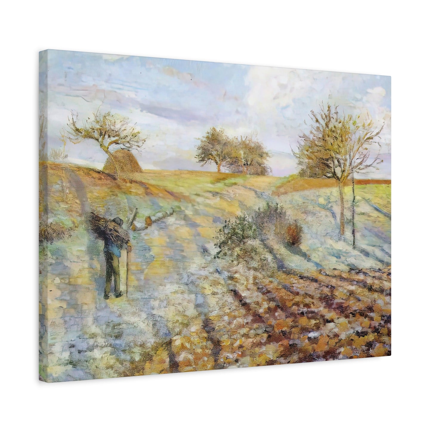 Pissarro, Camille - Hoarfrost (1873) - Canvas Block, unframed