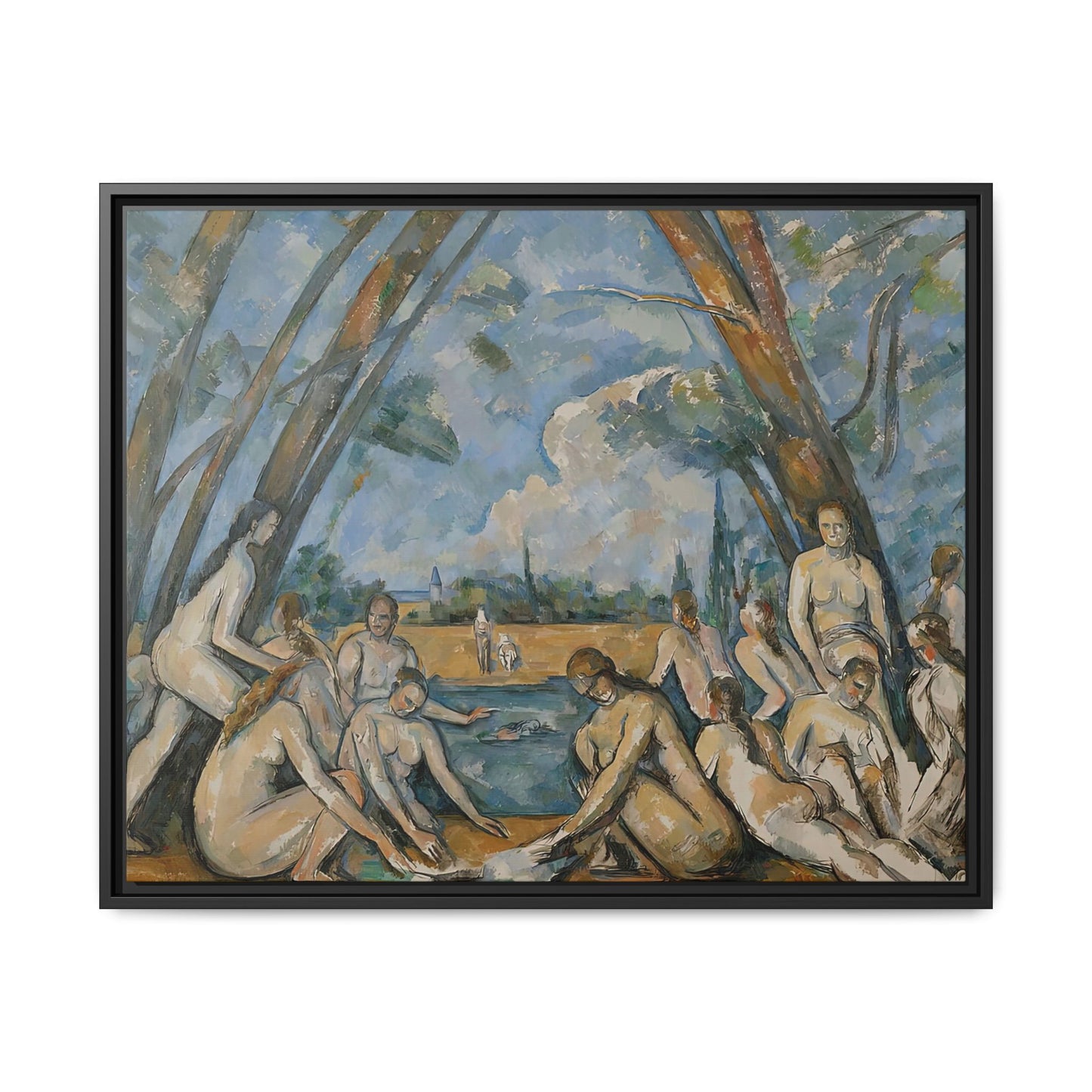 Cézanne, Paul - The Large Bathers (1906) - Matte Canvas, Framed
