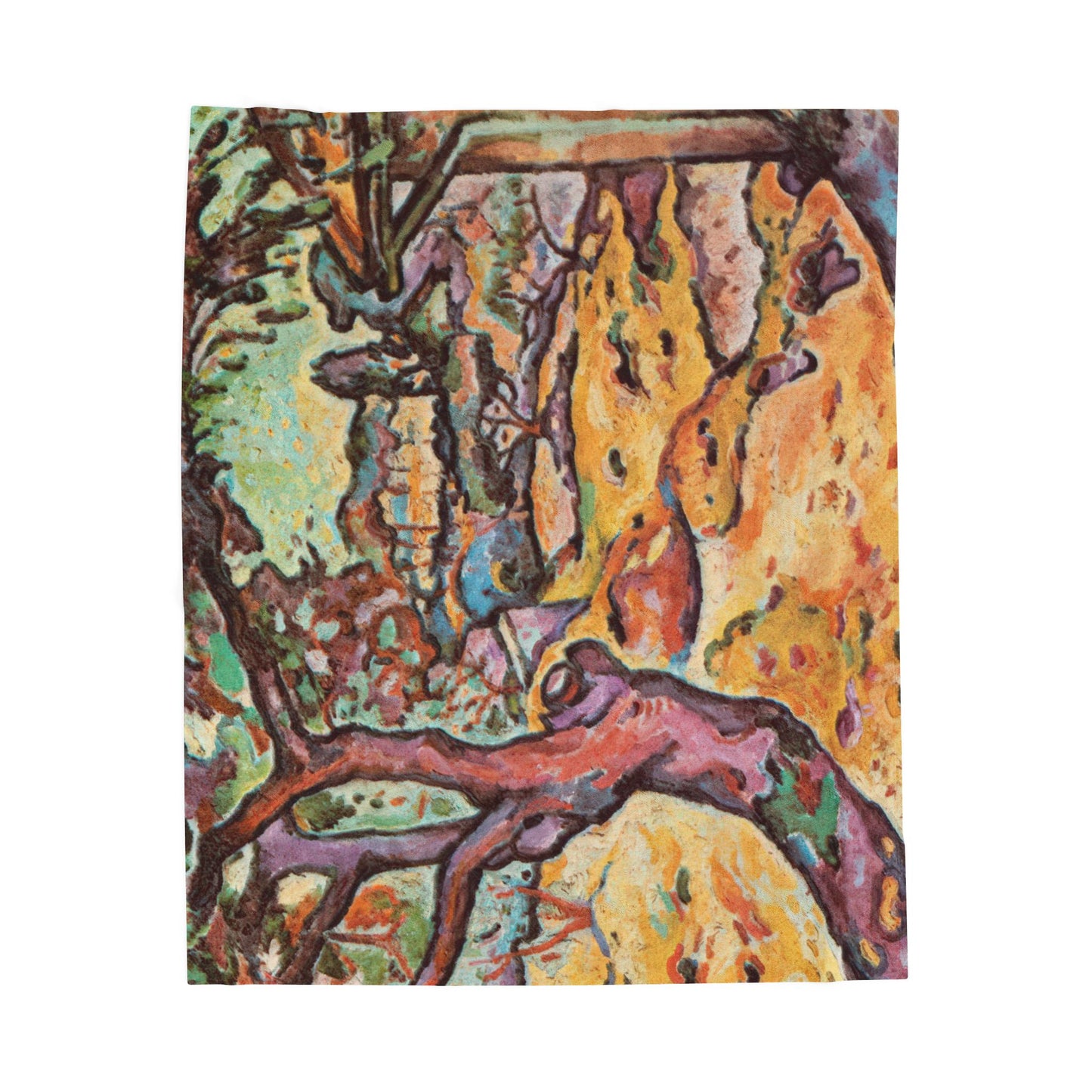 Braque, Georges - Olive Tree near L'Estaque (1906) - Velveteen Plush Blanket