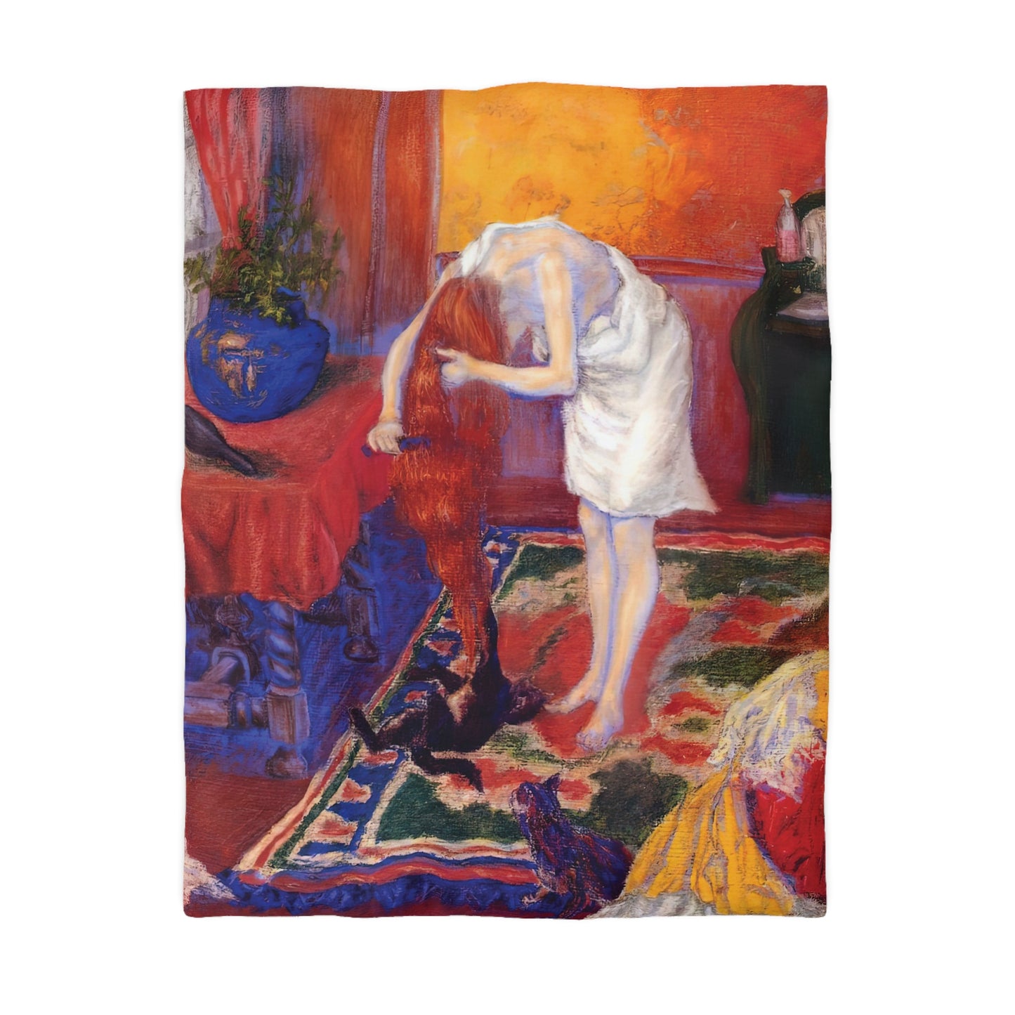 Ranson, Paul - The Golden Head of Hair (1909) - Microfiber Duvet Cover