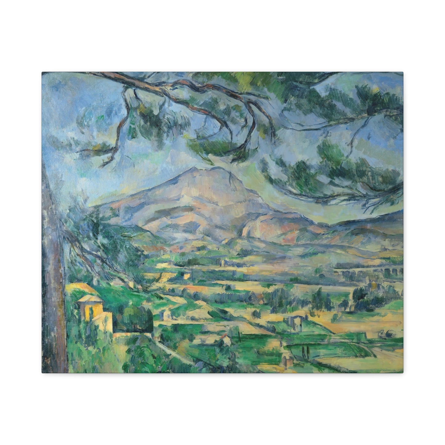Cézanne, Paul - Mont Sainte-Victoire with Large Pine (1887) - Canvas Block, unframed