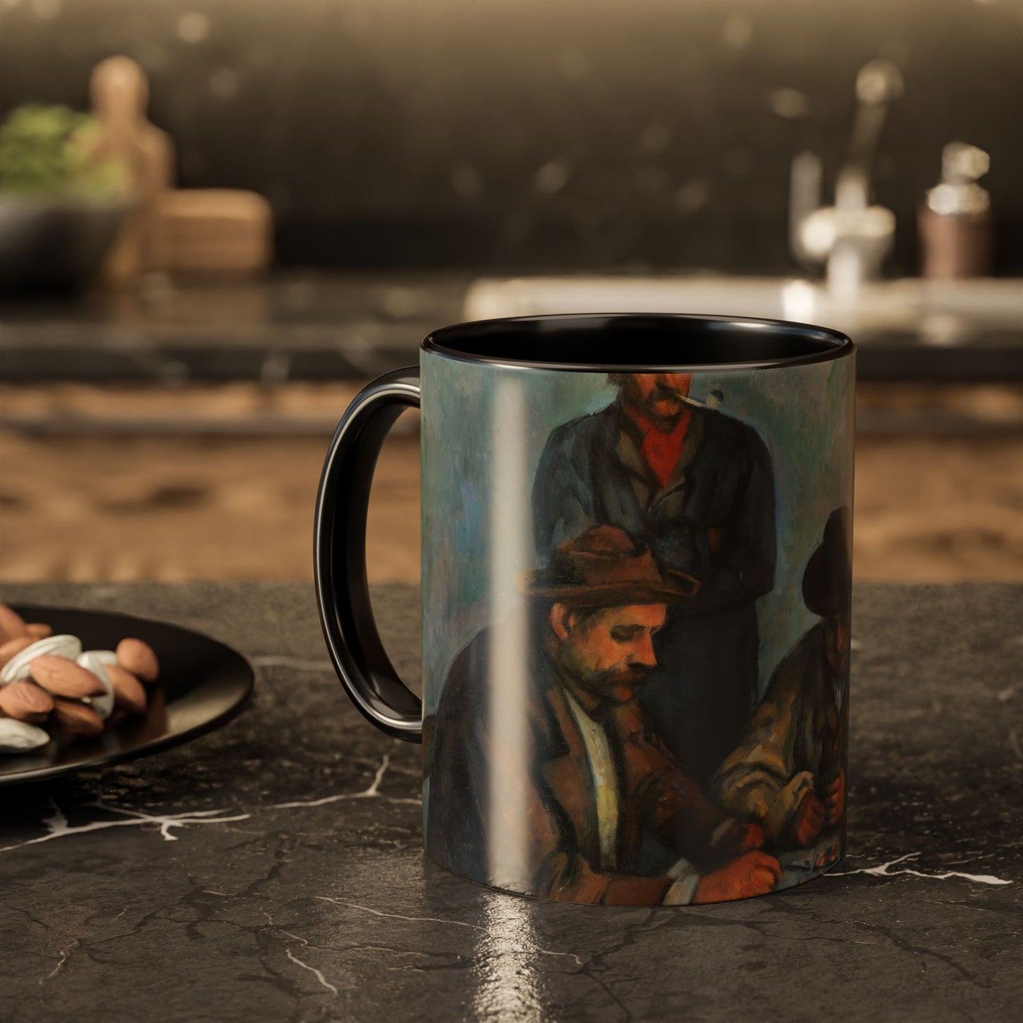 Cézanne, Paul - The Card Players (1892) - Colorful Accent Mugs