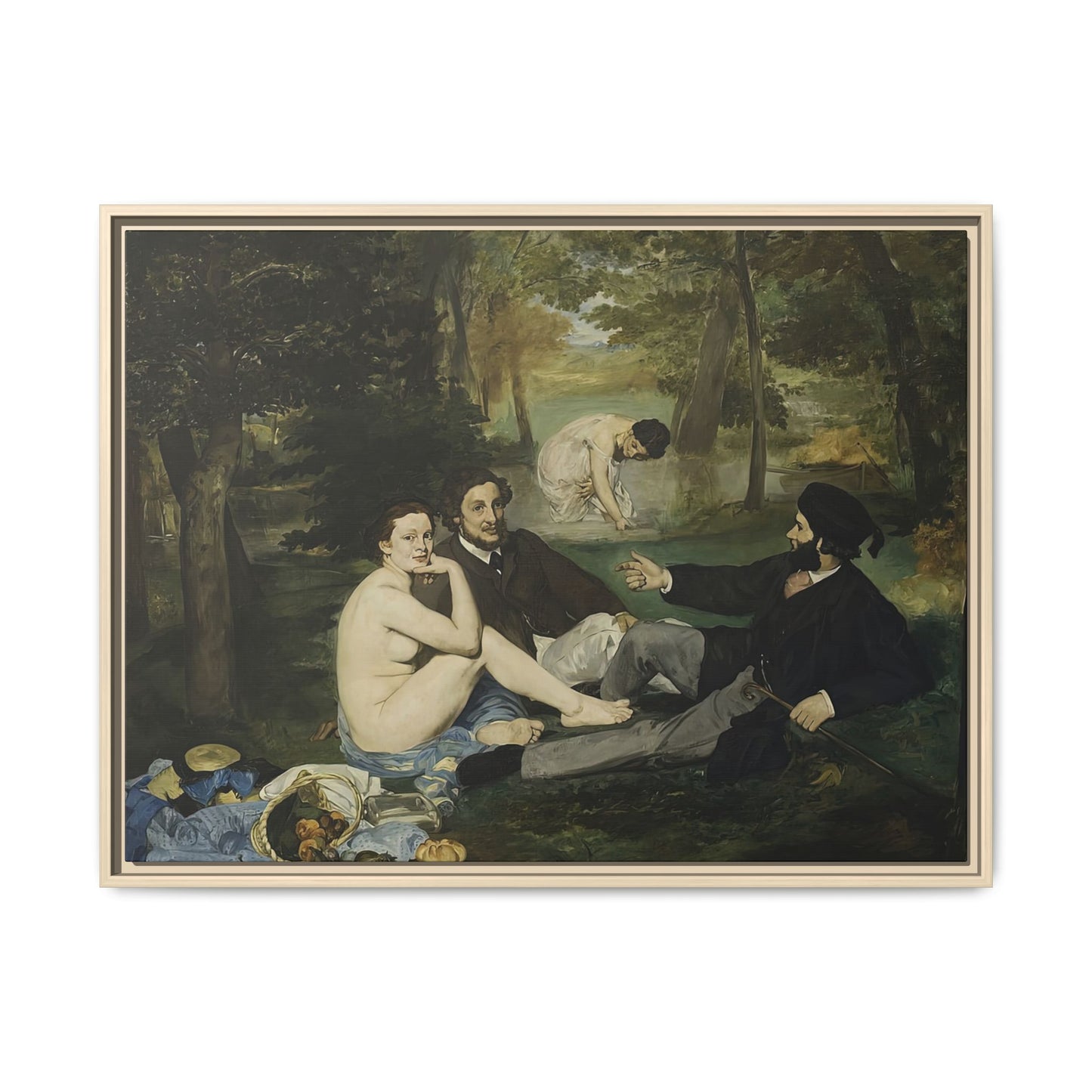 Manet, Édouard - Luncheon on the Grass (1863) - Matte Canvas, Framed