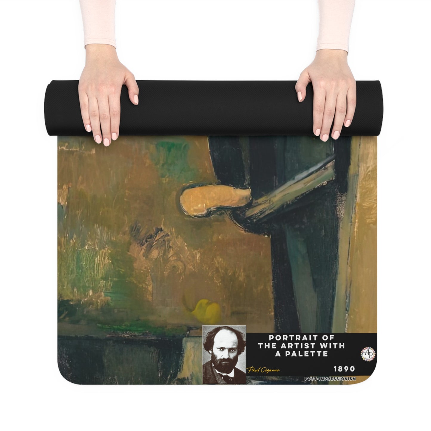 Cézanne, Paul - Portrait of the Artist with a Palette (1890) - Rubber Yoga Mat