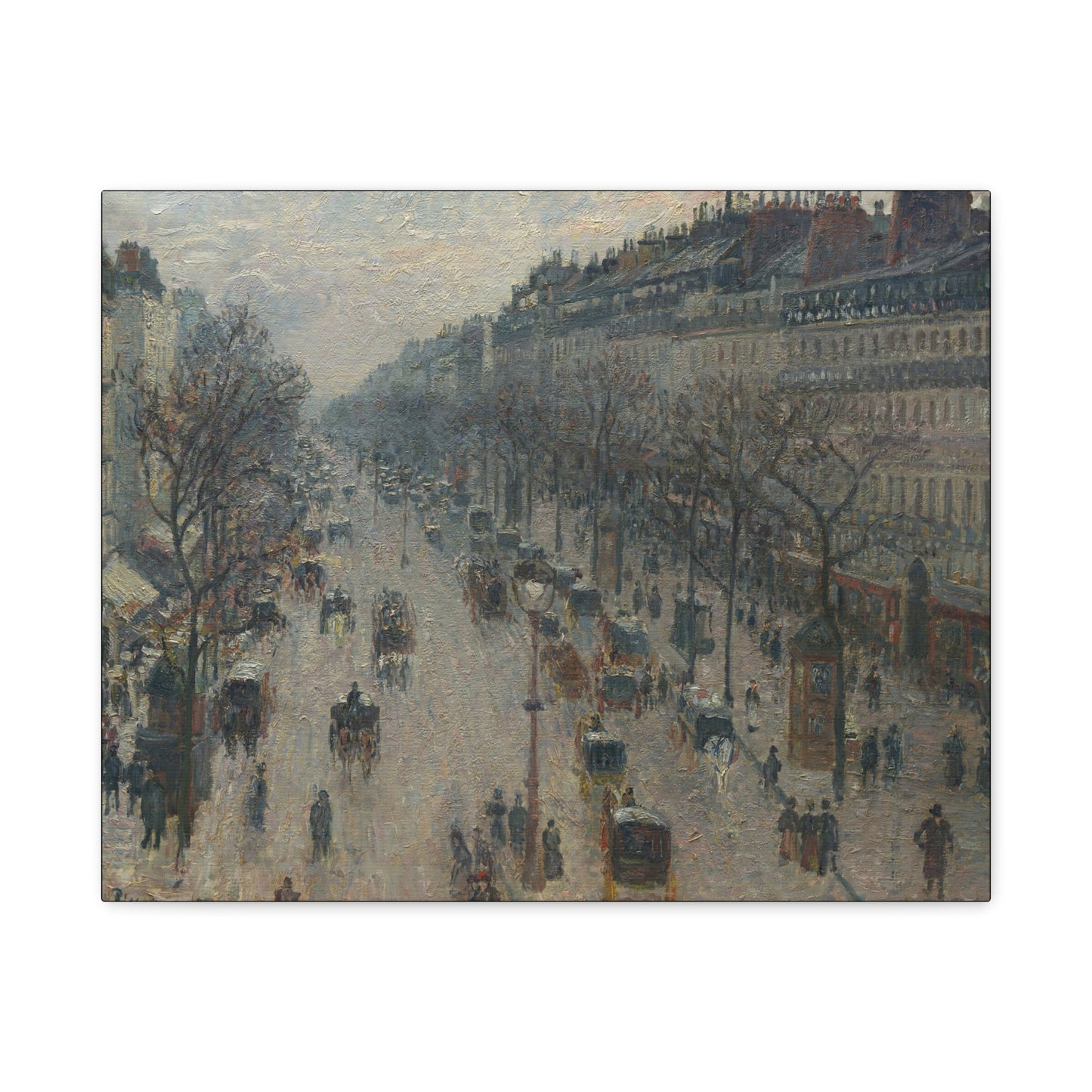 Pissarro, Camille - Boulevard Montmartre, Winter Morning (1897) - Canvas Block, unframed