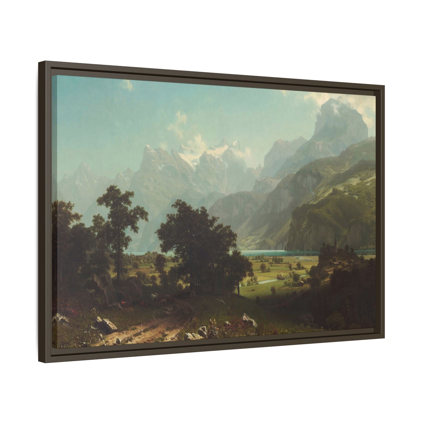 Bierstadt, Albert - Lake Lucerne (1858) - Matte Canvas, Framed