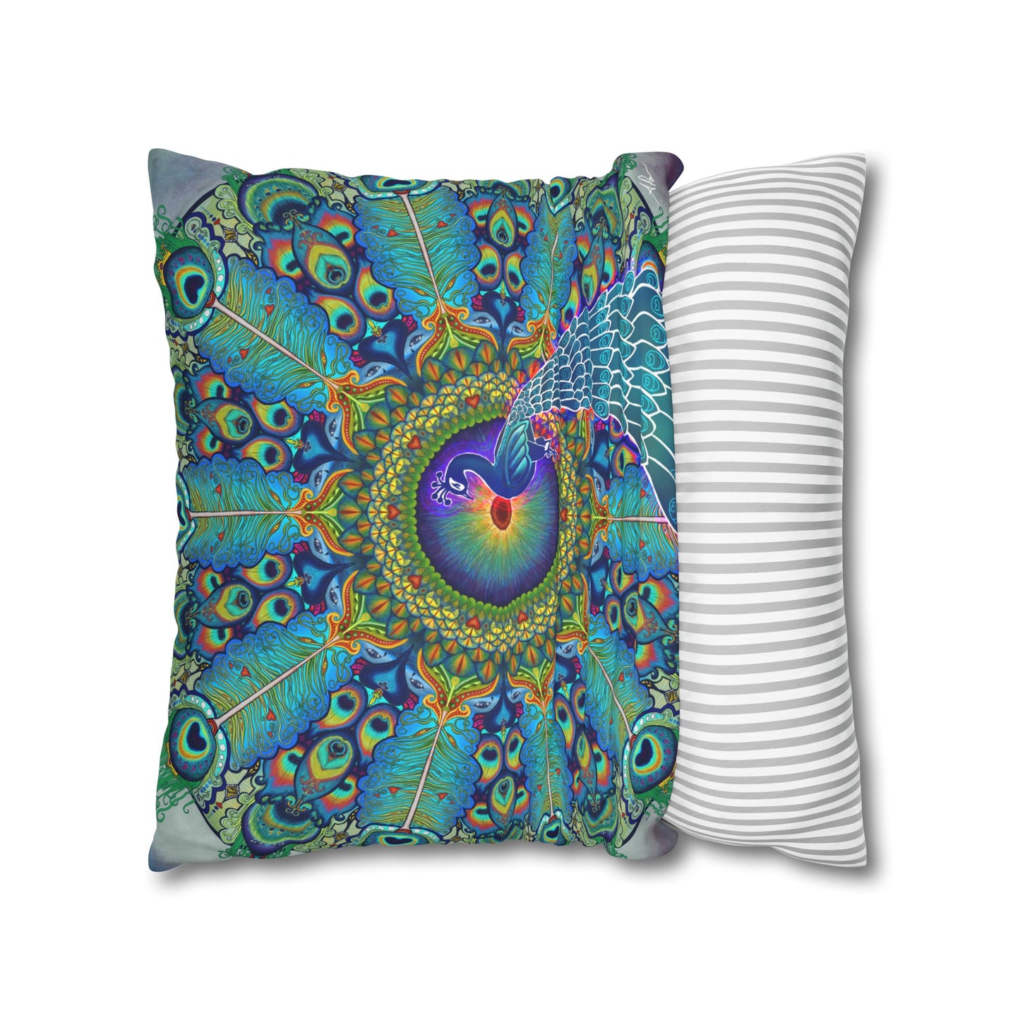 Pacio, Adam - Melek Taus Mandala - Suede Square Pillowcase