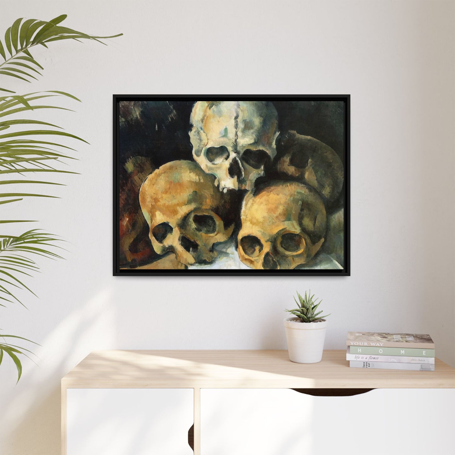 Cézanne, Paul - Pyramid of Skulls (1901) - Matte Canvas, Framed