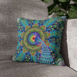 Melek Taus Mandala - Faux Suede Square Pillowcase