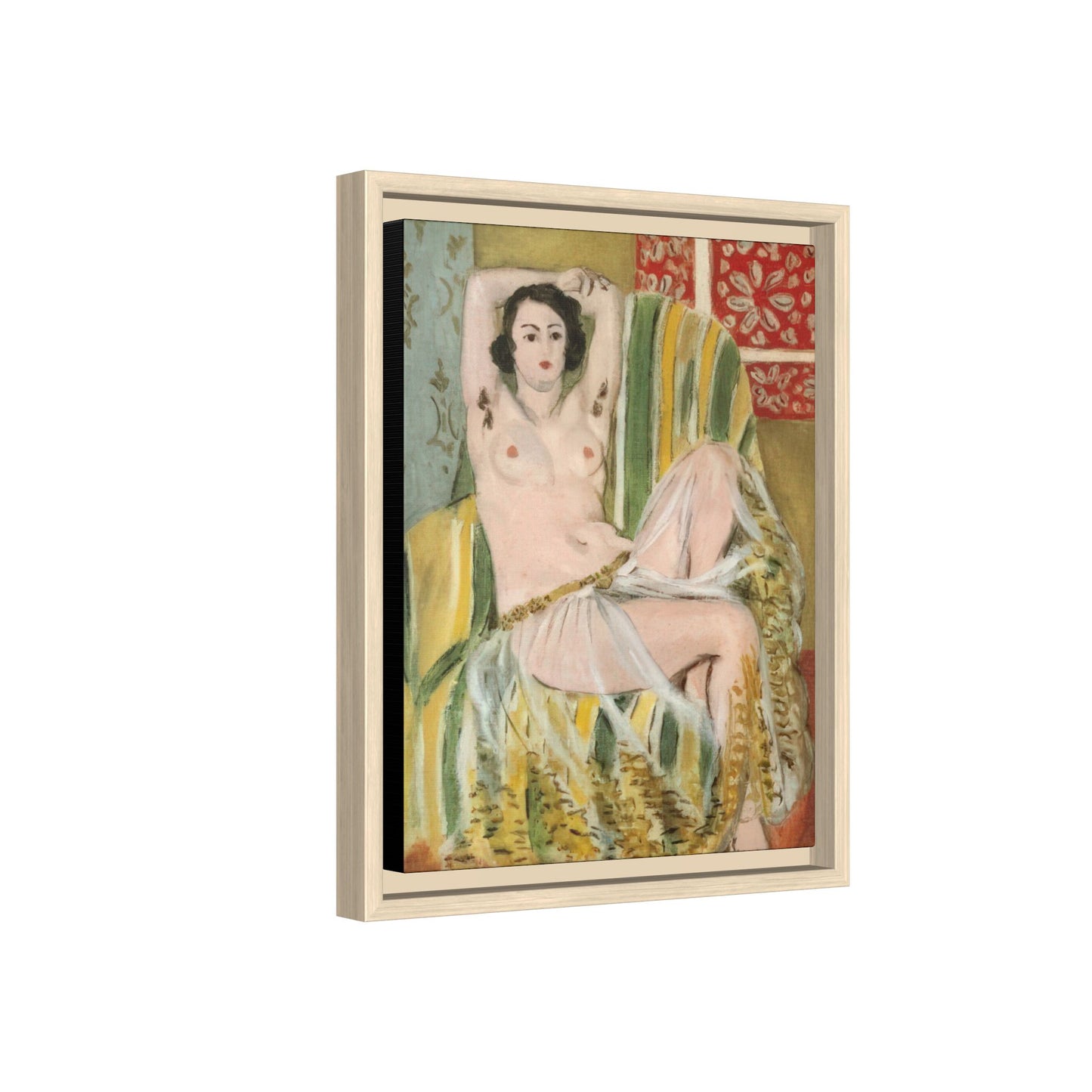 Matisse, Henri - Odalisque with Raised Arms (1923) - Matte Canvas, Framed