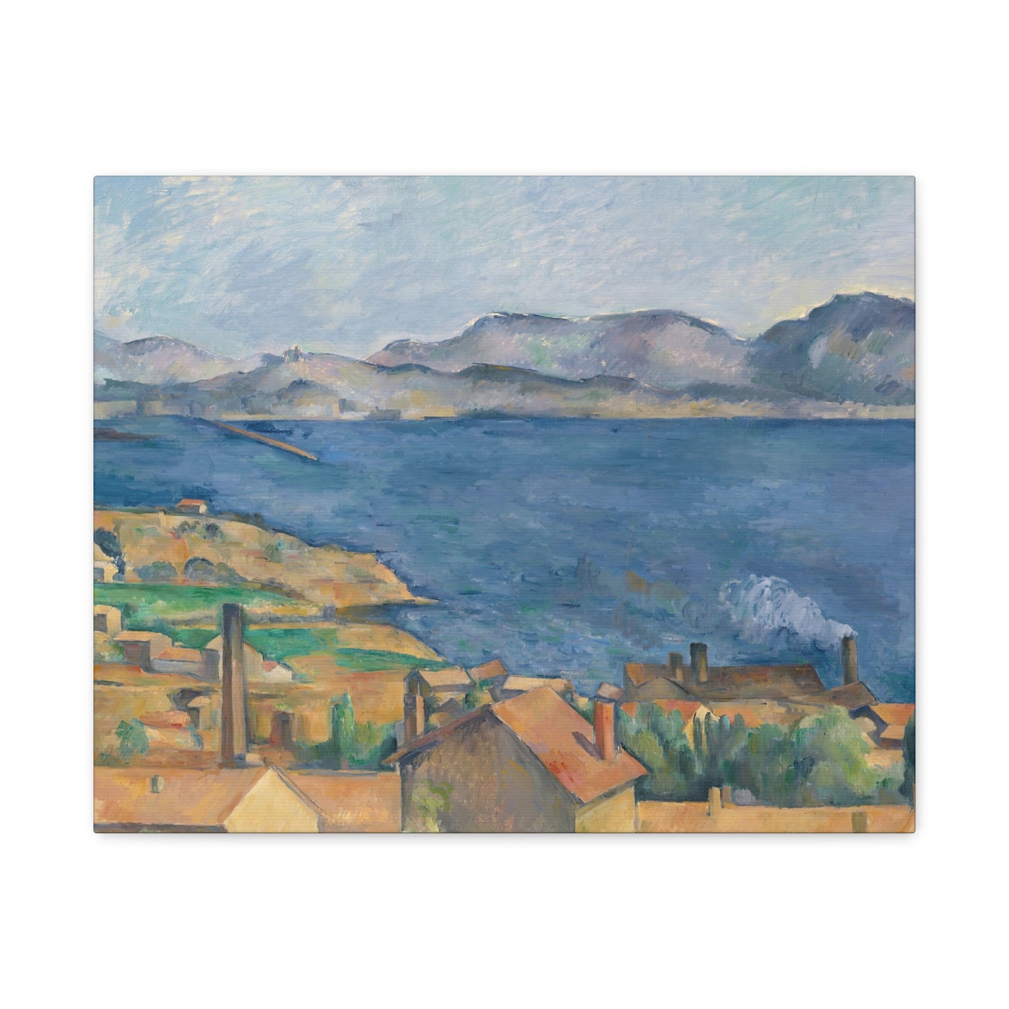 Cézanne, Paul - The Bay of Marseille, Seen from L'Estaque (1885) - Canvas Block, unframed
