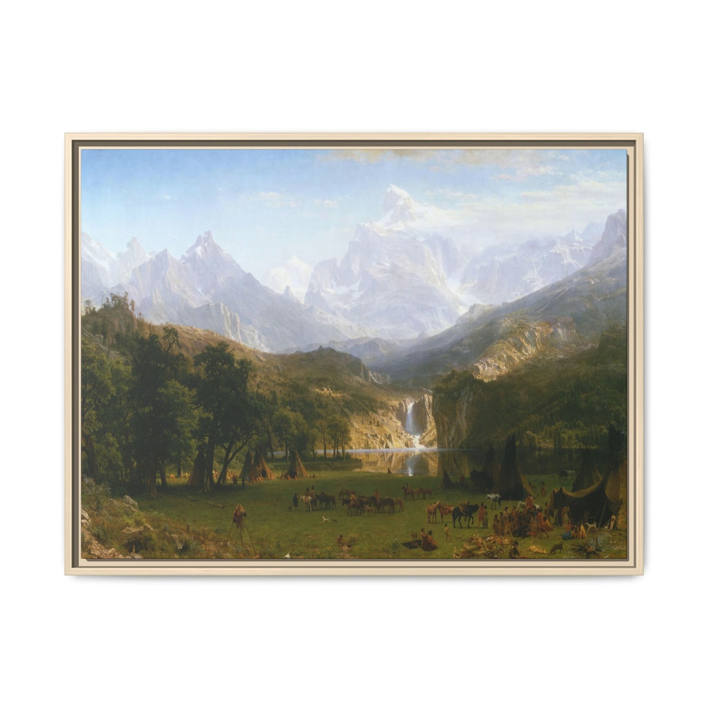 Bierstadt, Albert - The Rocky Mountains, Lander’s Peak (1863) - Matte Canvas, Framed