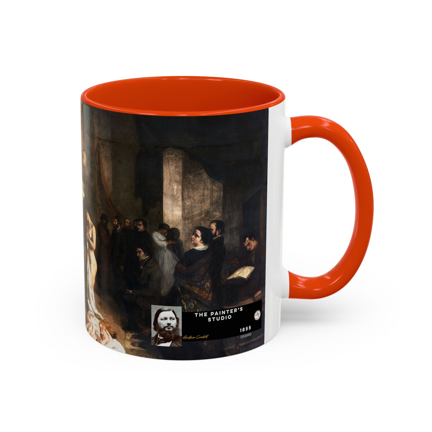 Courbet, Gustave - The Painter’s Studio (1855) - Colorful Accent Mugs