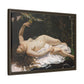 Courbet, Gustave - Woman with a Parrot (1866) - Matte Canvas, Framed