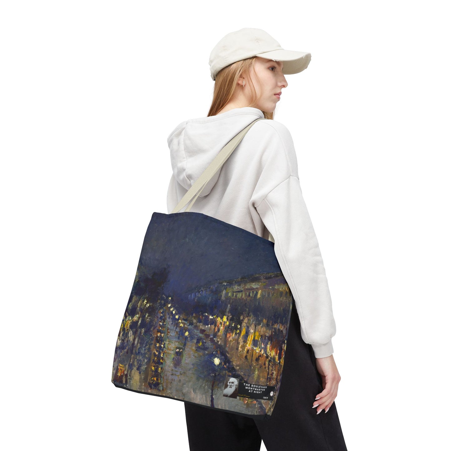 Pissarro, Camille - The Boulevard Montmartre At Night (1897) - Tote Bag