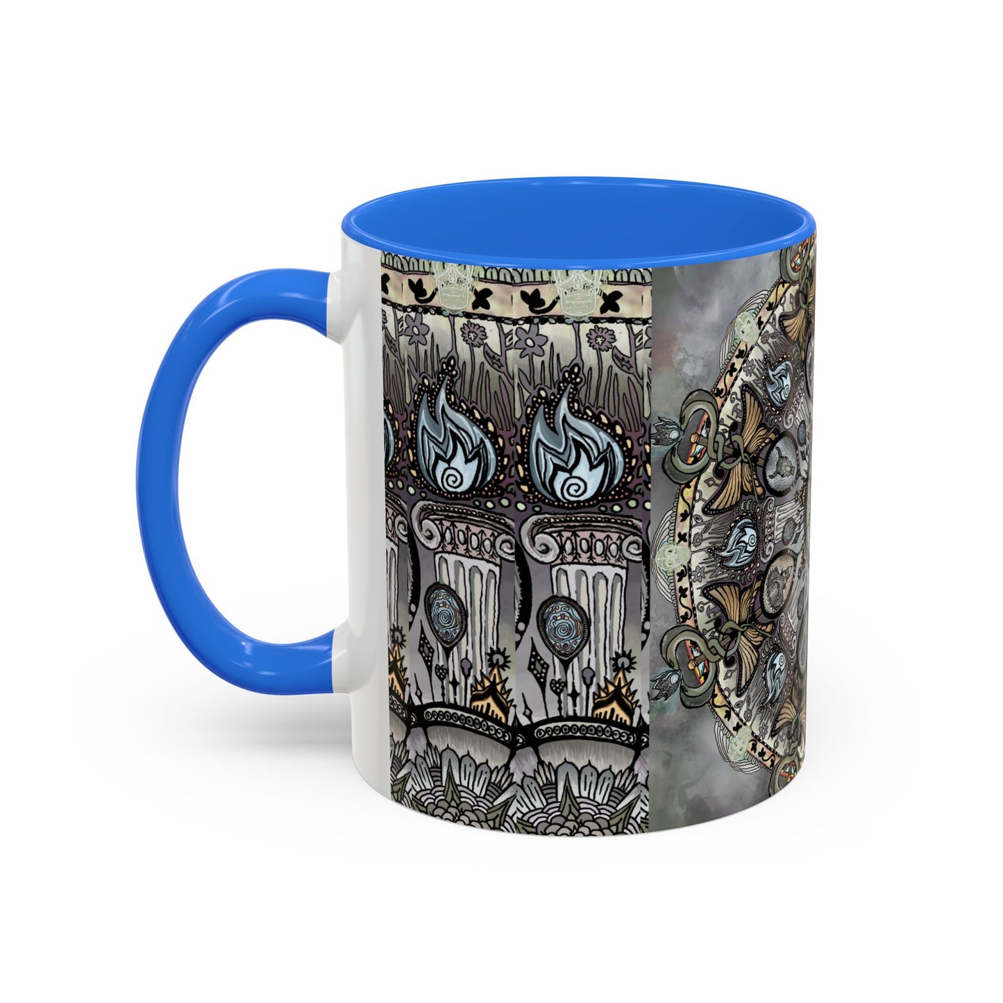 Pacio, Adam - Memento Mori Mandala - Colorful Accent Mugs